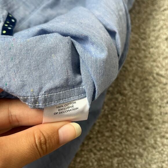 TailorByrd Long Sleeve Button Down Shirt Collar Pocket Flip Cuff Blue 2XLT - Picture 7 of 10